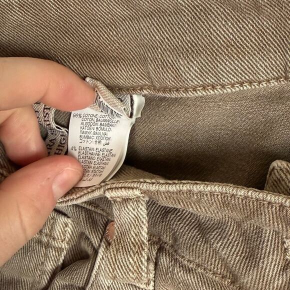 Brunello Cucinelli Tan Extra Skinny High Rise Leather Jeans Pants Monili 6 42 - Picture 4 of 9